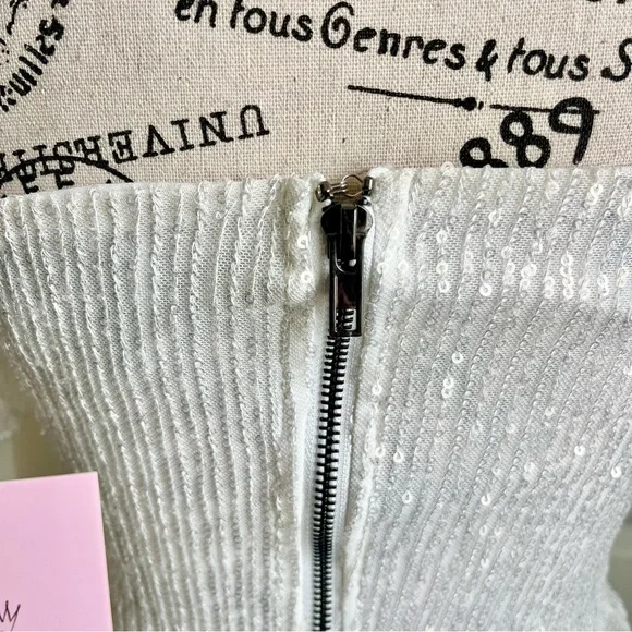 Hello Molly Frequent The Club Dress White Sz 6 - Picture 12 of 16